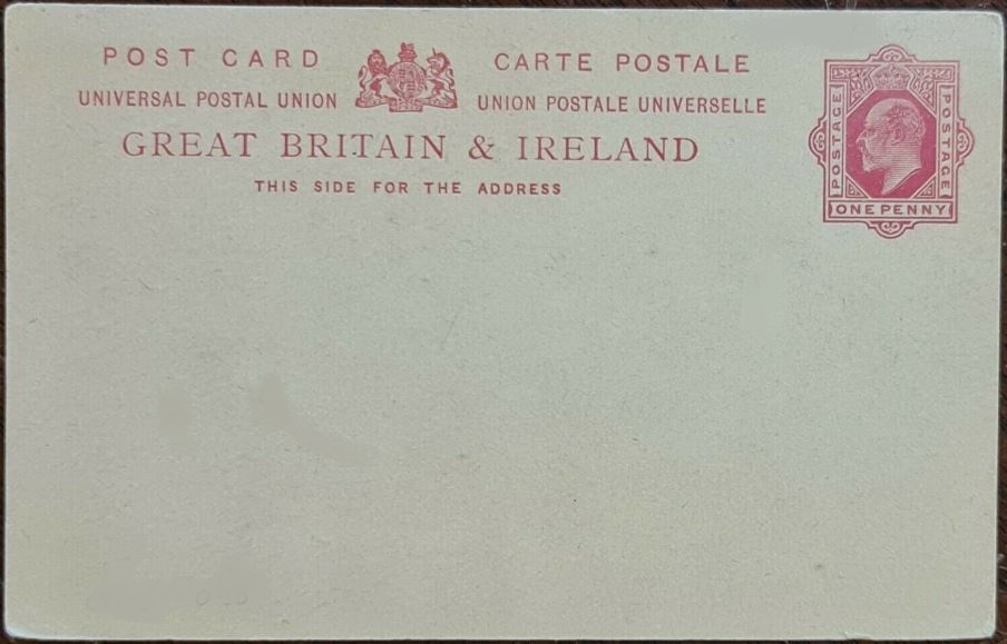 1902 GB - KEVII 1d One Penny Unused Postcard Carte Postale CP46